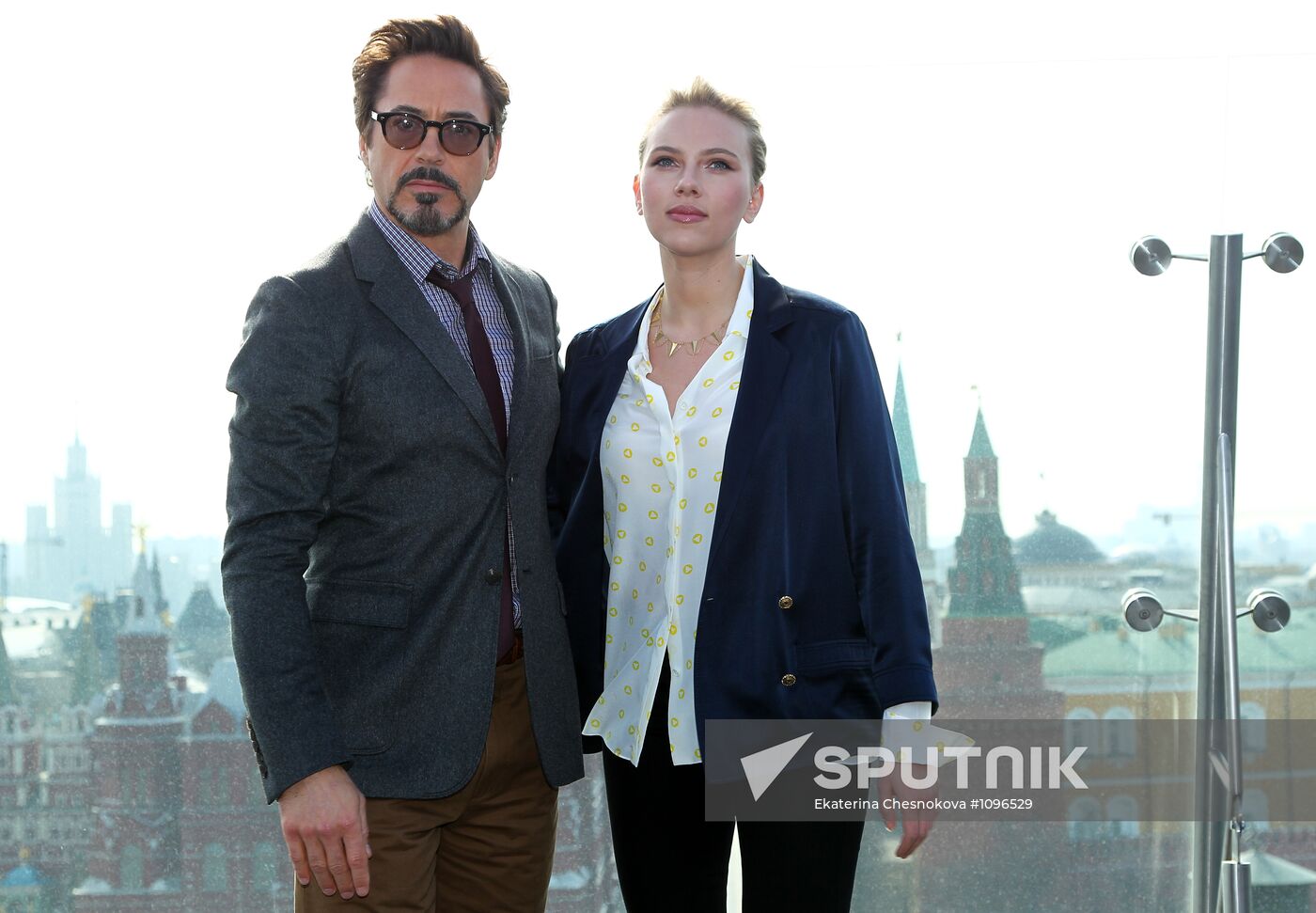 Photocall in Moscow with The Avengers film actors