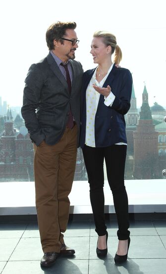 Photocall in Moscow with The Avengers film actors
