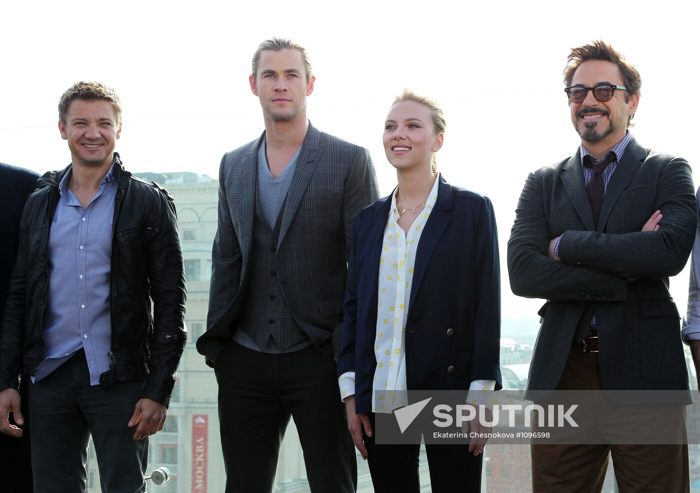 Photocall in Moscow with The Avengers film actors