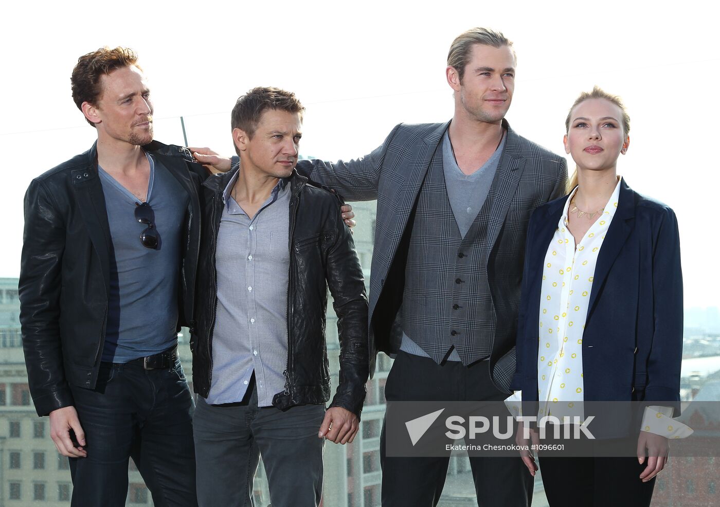 Photocall in Moscow with The Avengers film actors