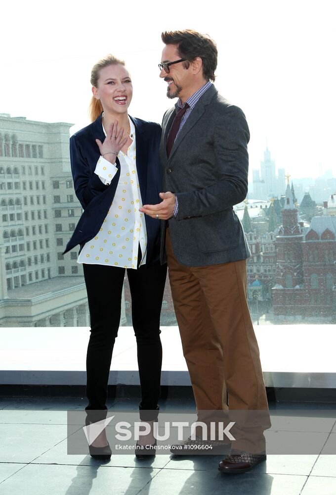 Photocall in Moscow with The Avengers film actors