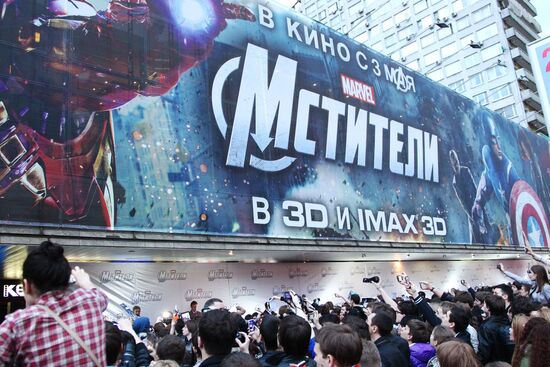 Film by director Joss Whedon "The Avengers" premieres in Moscow