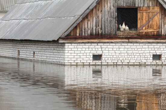 Flooding in Krasnoslobodsk, Mordovia