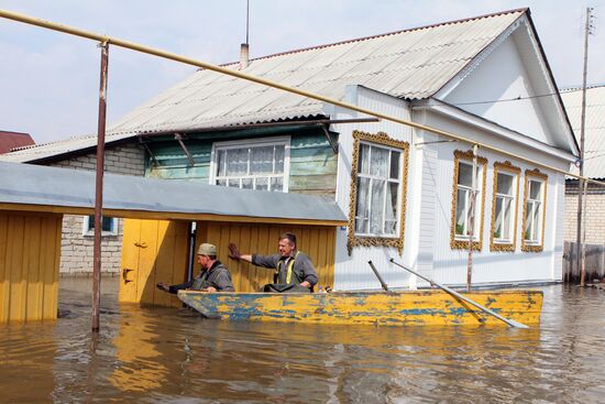 Flooding in Krasnoslobodsk, Mordovia
