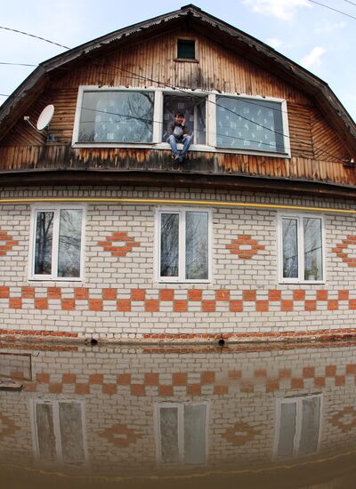 Flooding in Krasnoslobodsk, Mordovia
