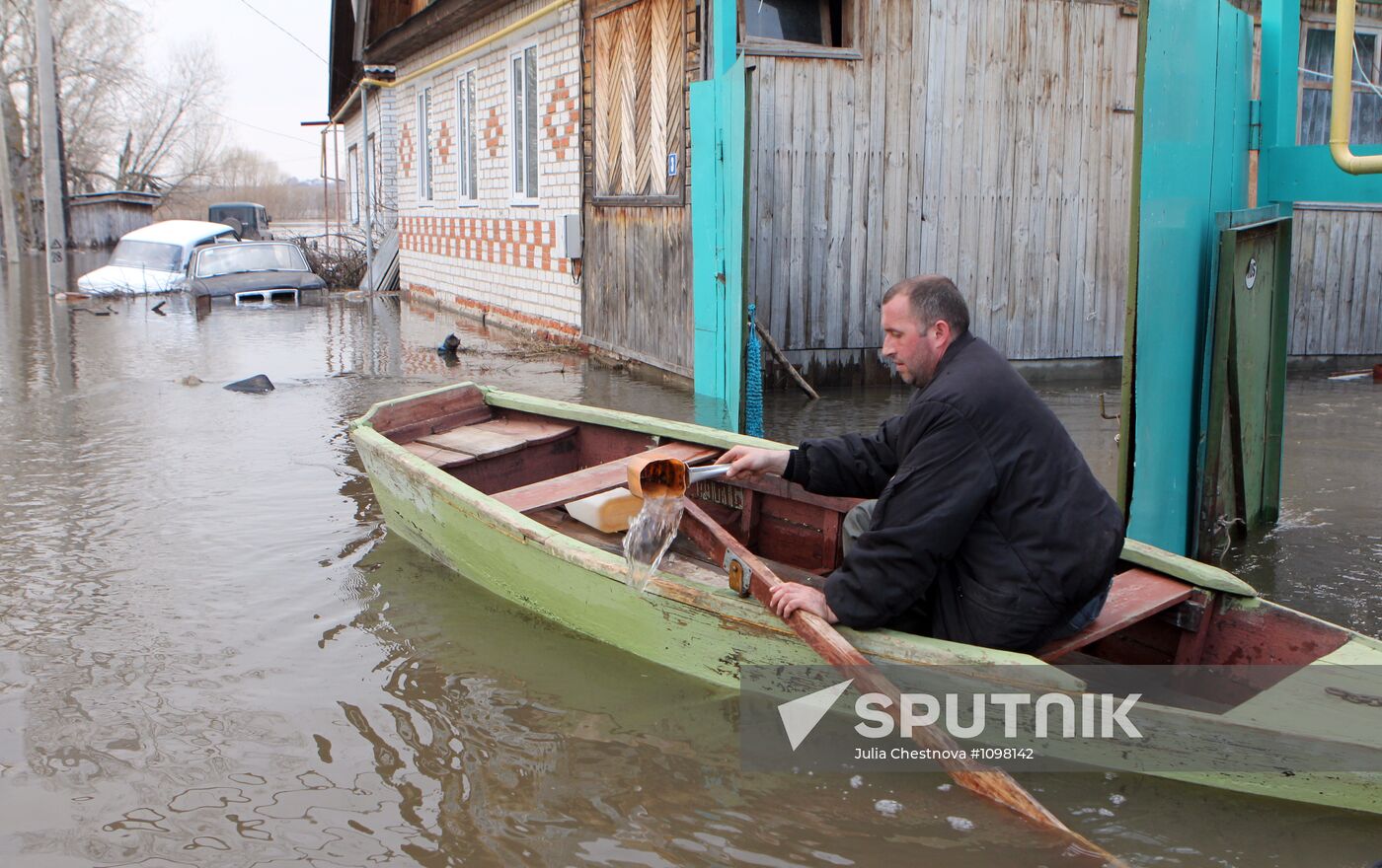 Flooding in Krasnoslobodsk, Mordovia