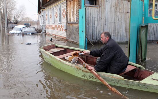 Flooding in Krasnoslobodsk, Mordovia