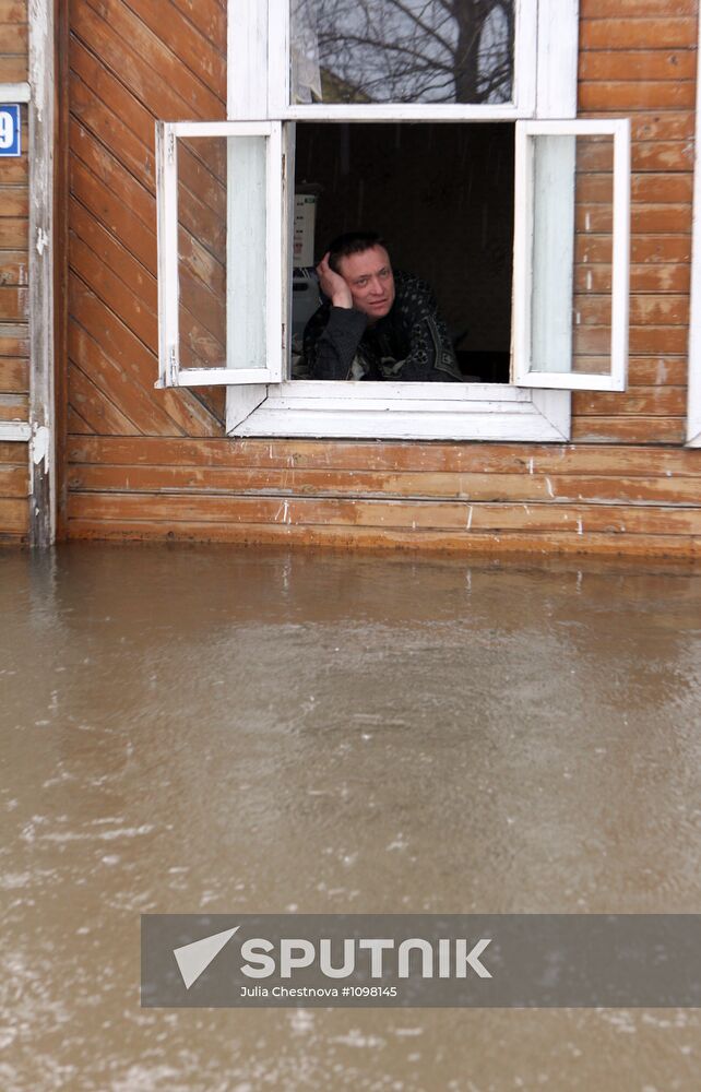 Flooding in Krasnoslobodsk, Mordovia