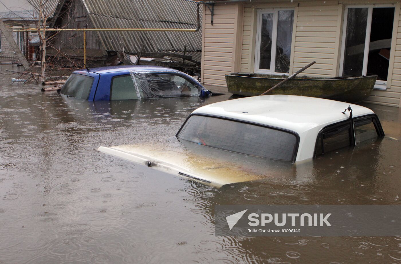 Flooding in Krasnoslobodsk, Mordovia