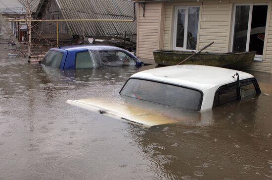 Flooding in Krasnoslobodsk, Mordovia