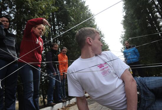 Russian volunteers in training for the 2012 Olympic Games