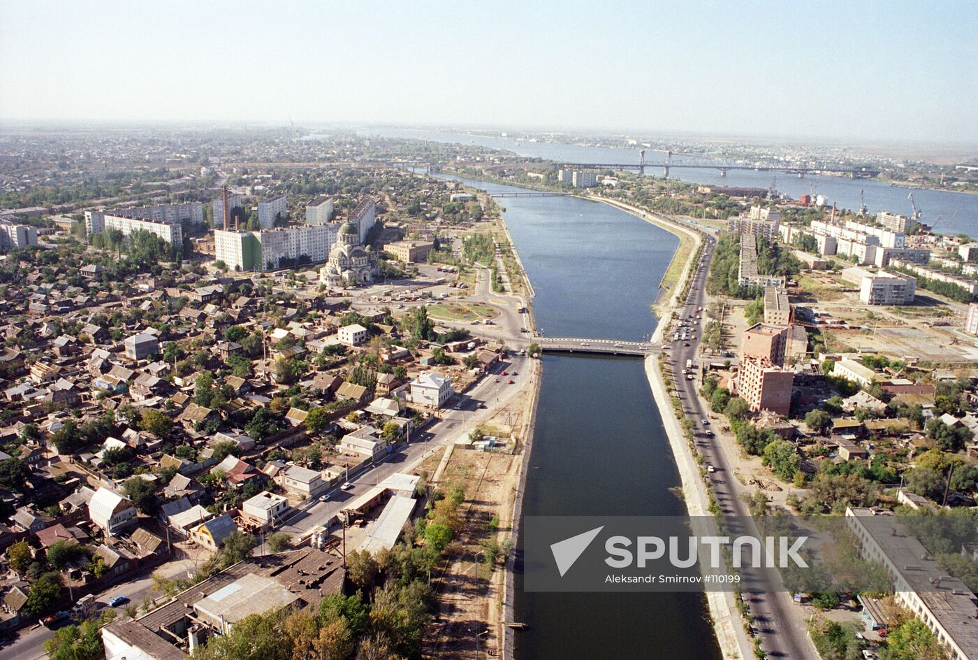 Volga River, bridge, landscape, nature