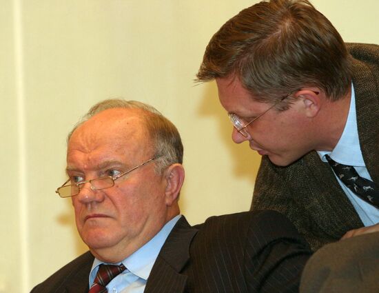 ZYUGANOV RYZHKOV DUMA ELECTION HEARINGS