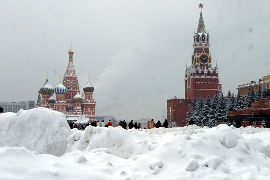 KREMLIN SNOW RED SQUARE WINTER