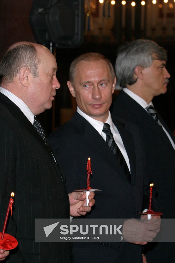 EASTER CATHEDRAL OF CHRIST THE SAVIOR FRADKOV PUTIN POLTAVCHENKO