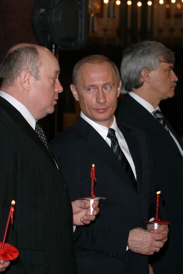 EASTER CATHEDRAL OF CHRIST THE SAVIOR FRADKOV PUTIN POLTAVCHENKO
