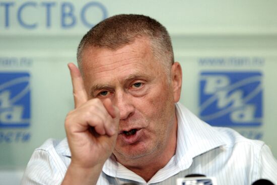 ZHIRINOVSKI PRESS CONFERENCE 