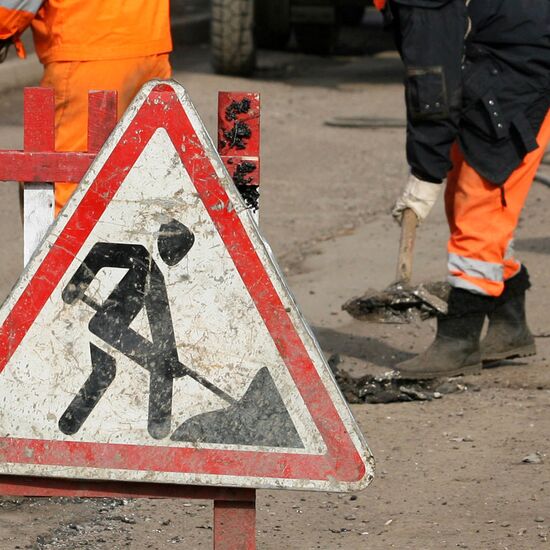 Spring road repairs