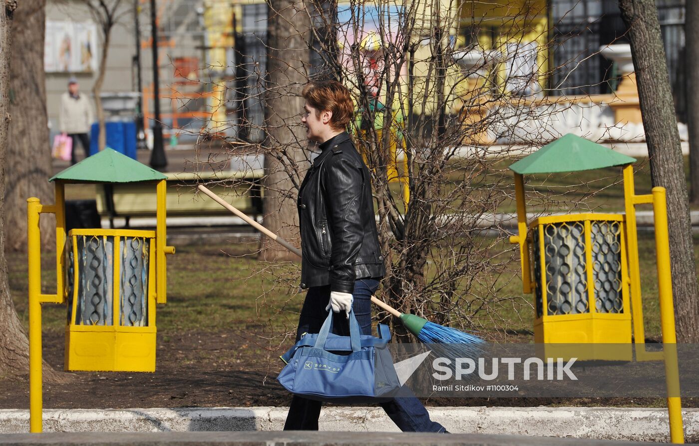 Moscow clean-up day