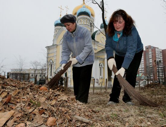 Clean-up days in Russian cities