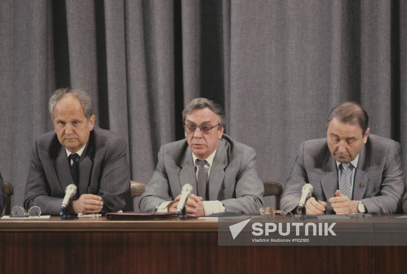 GKChP members Boris Pugo, Gennady Yanayev and Oleg Baklanov