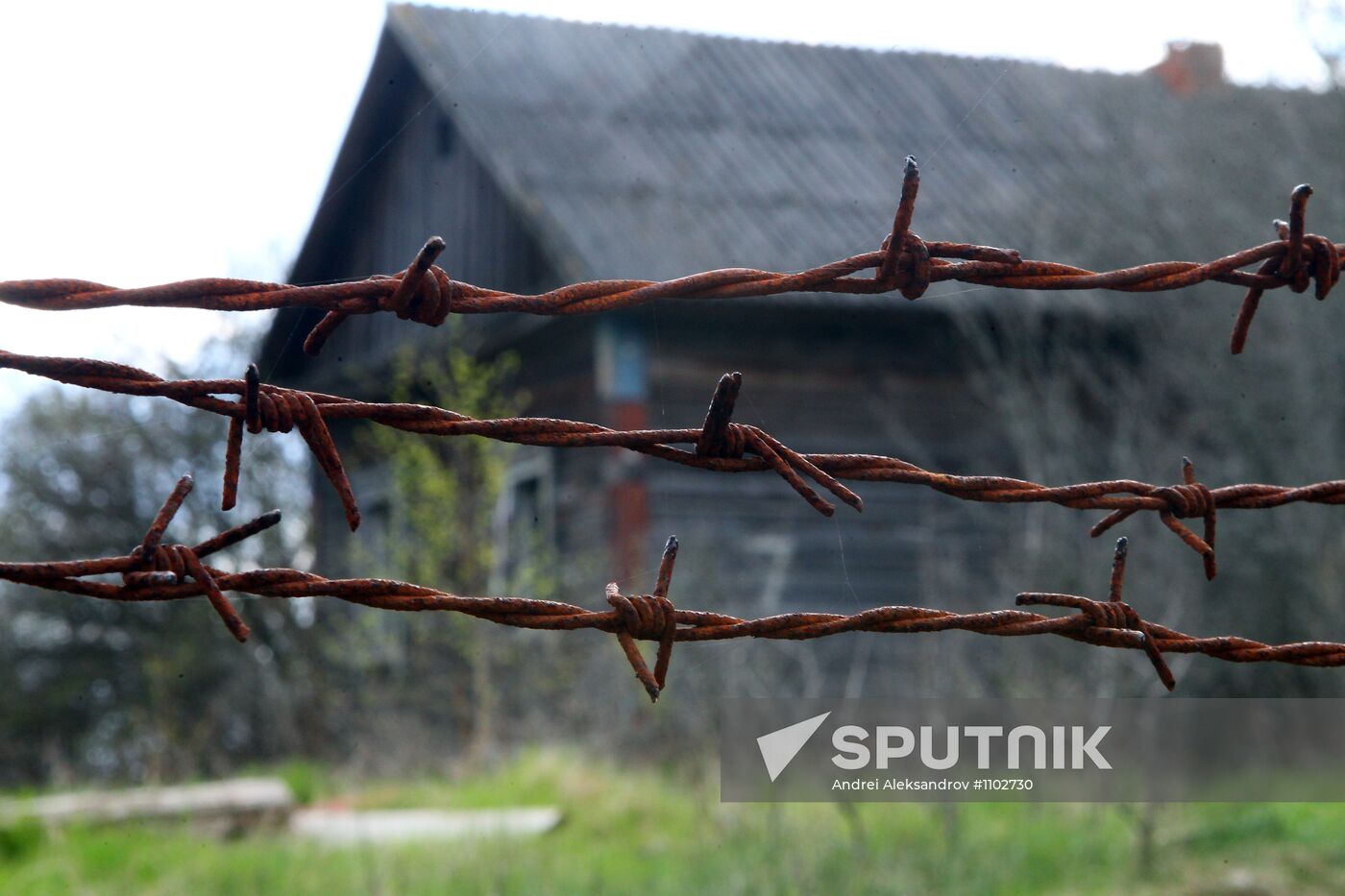 Village at exclusion zone around Chernobyl nuclear power plant