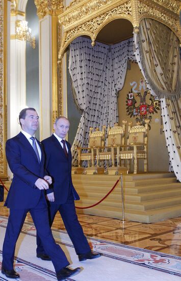 Medvedev, Putin in the Kremlin