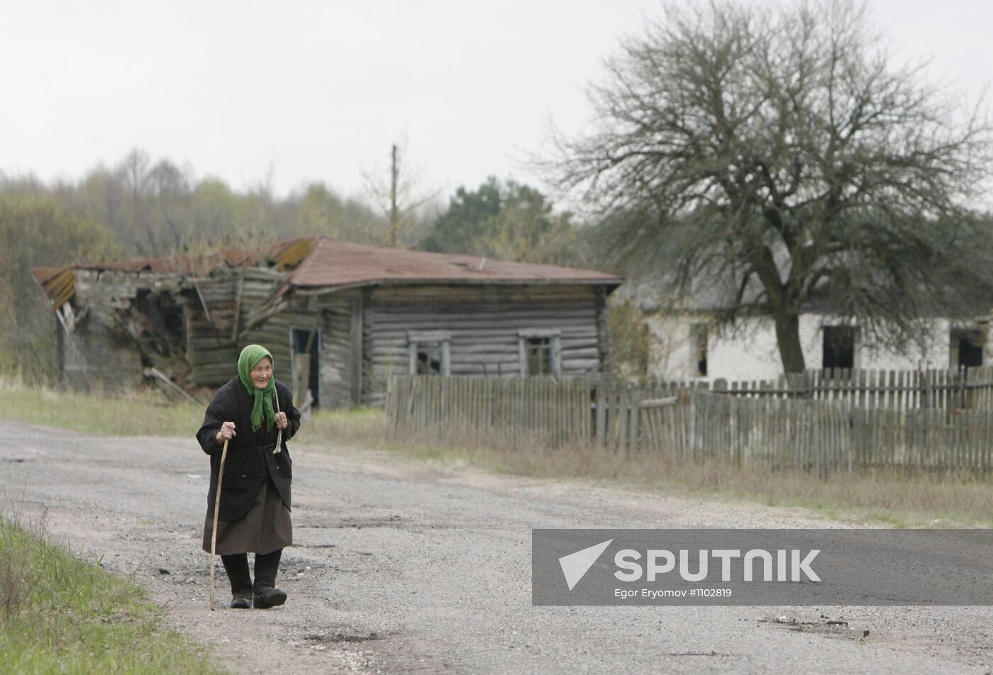 Residents of Tulgovichi village at Chernobyl exclusion zone