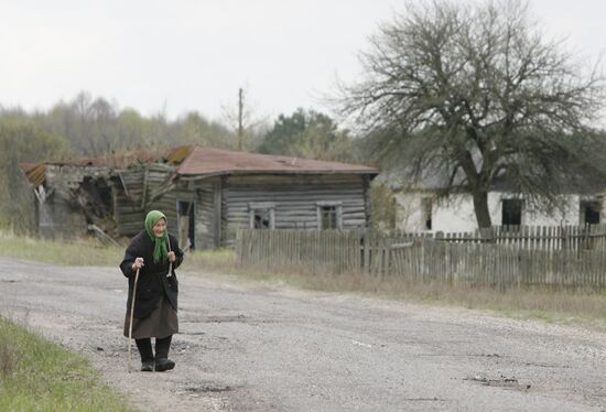 Residents of Tulgovichi village at Chernobyl exclusion zone