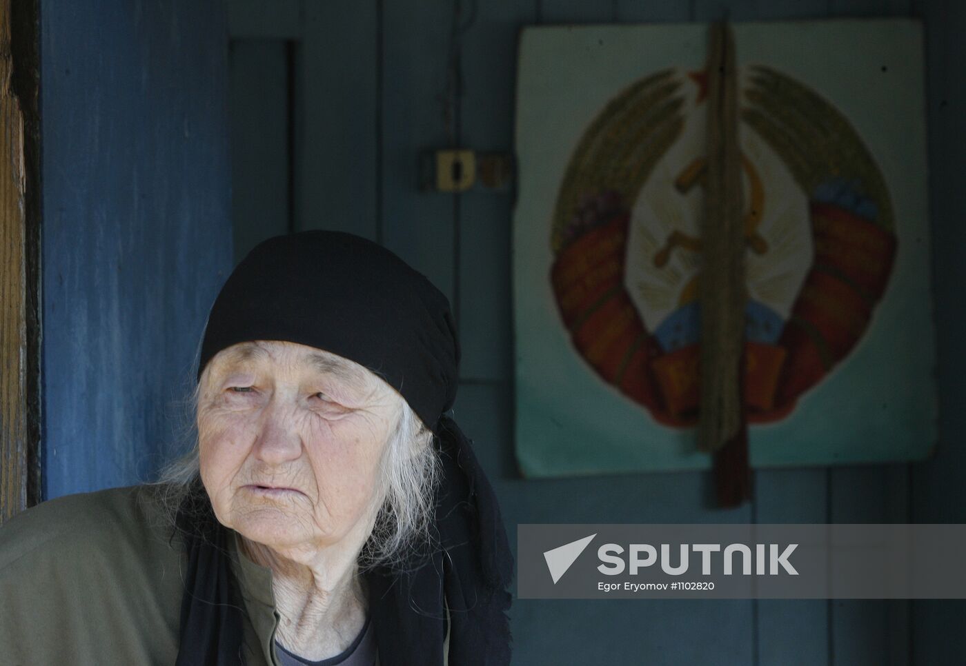 Residents of Tulgovichi village at Chernobyl exclusion zone