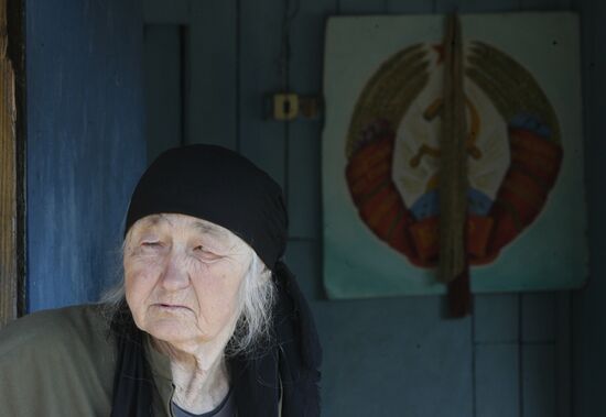 Residents of Tulgovichi village at Chernobyl exclusion zone