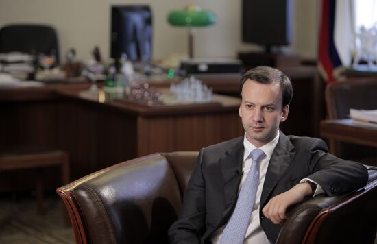 Russian Presidential Aide Arkady Dvorkovich gives interview