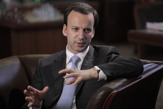 Russian Presidential Aide Arkady Dvorkovich gives interview