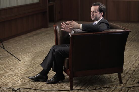 Russian Presidential Aide Arkady Dvorkovich gives interview