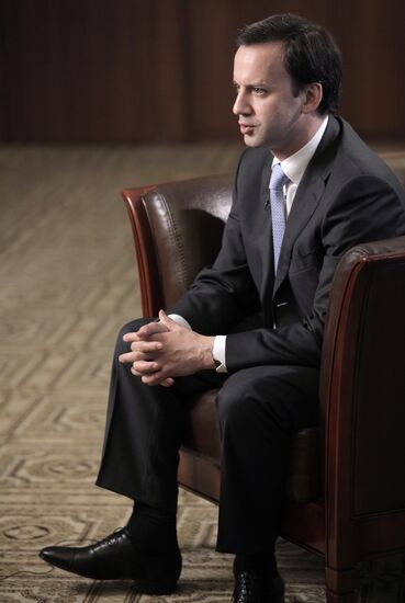 Russian Presidential Aide Arkady Dvorkovich gives interview
