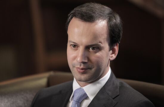 Russian Presidential Aide Arkady Dvorkovich gives interview