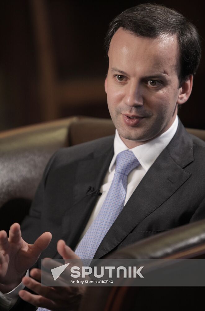 Russian Presidential Aide Arkady Dvorkovich gives interview