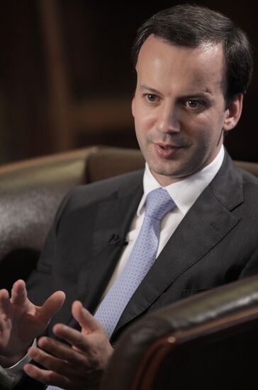 Russian Presidential Aide Arkady Dvorkovich gives interview