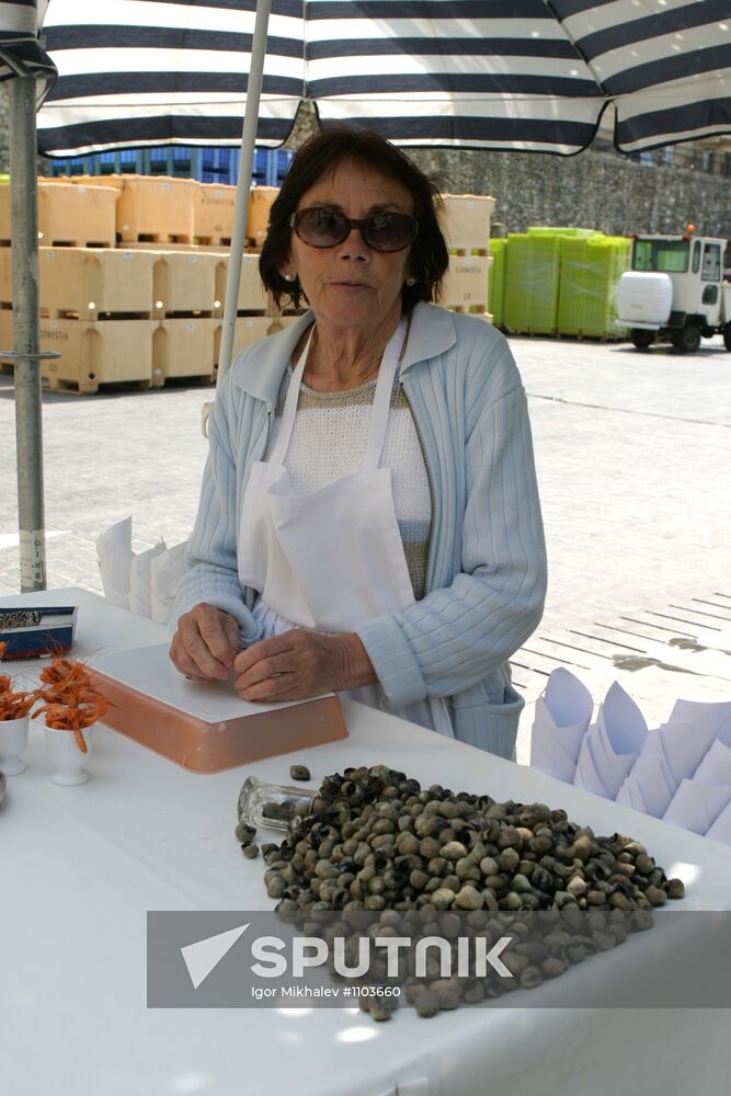Seafood sales in San Sebastian