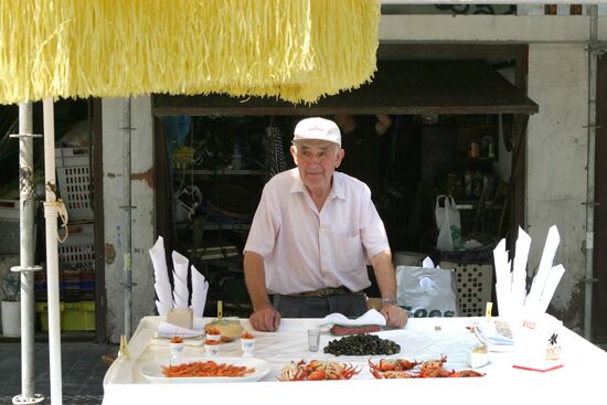 Seafood sales in San Sebastian
