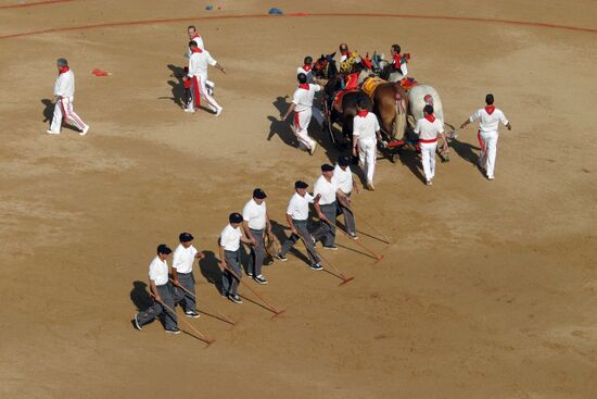 Annual San Fermin festival in Pamplona, Spain