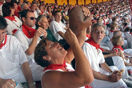 Annual San Fermin festival in Pamplona, Spain