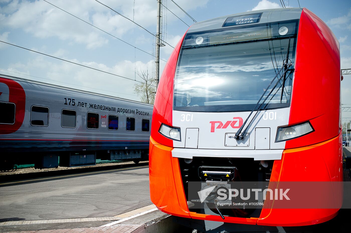 New Lastochka electric train at Riga Railway Station
