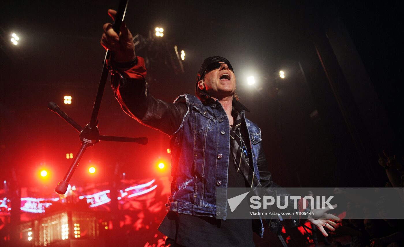Concert by the Scorpions in Moscow