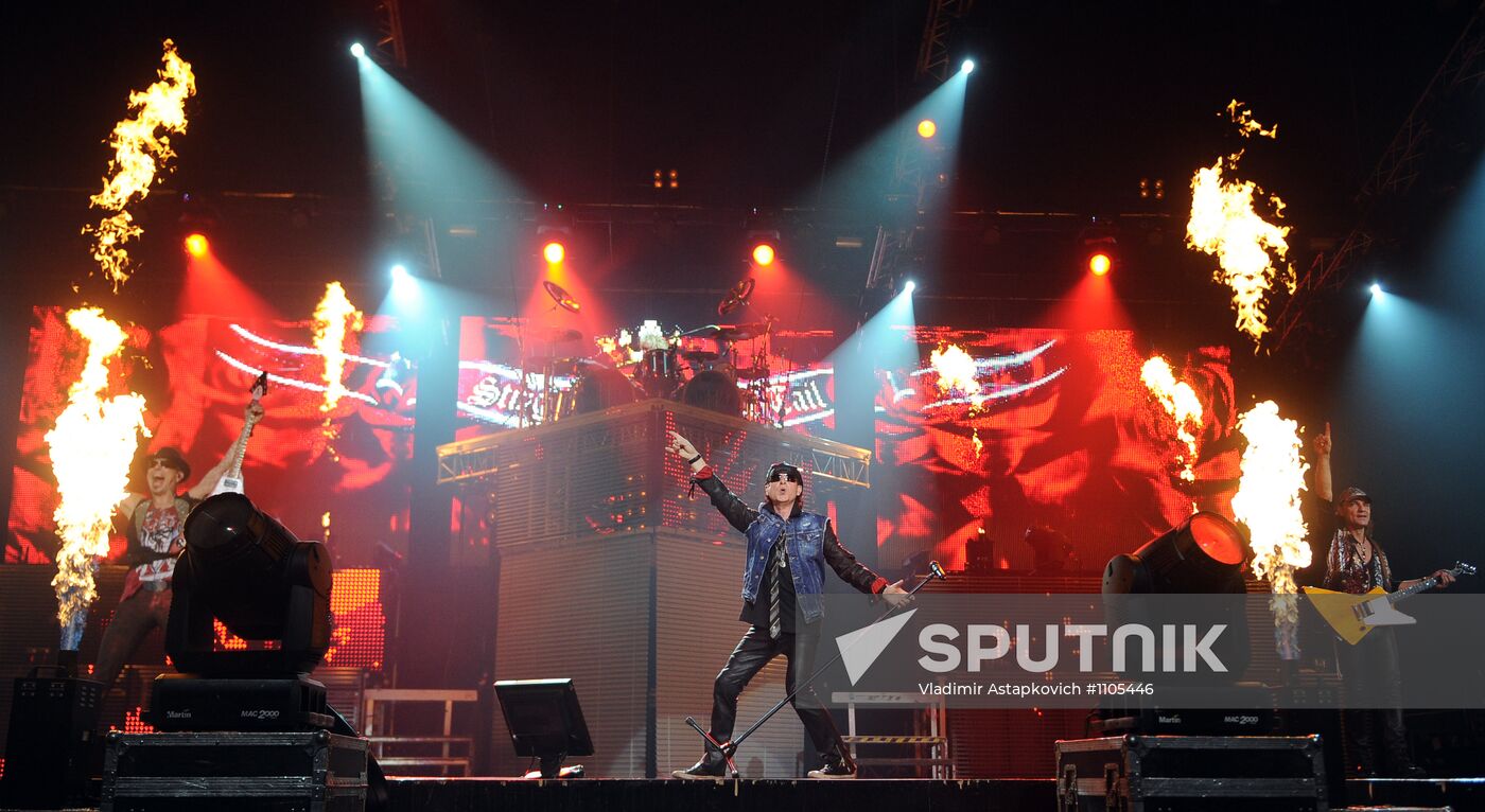 Concert by the Scorpions in Moscow