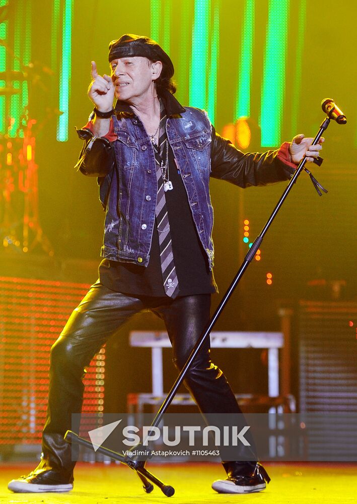 Concert by the Scorpions in Moscow
