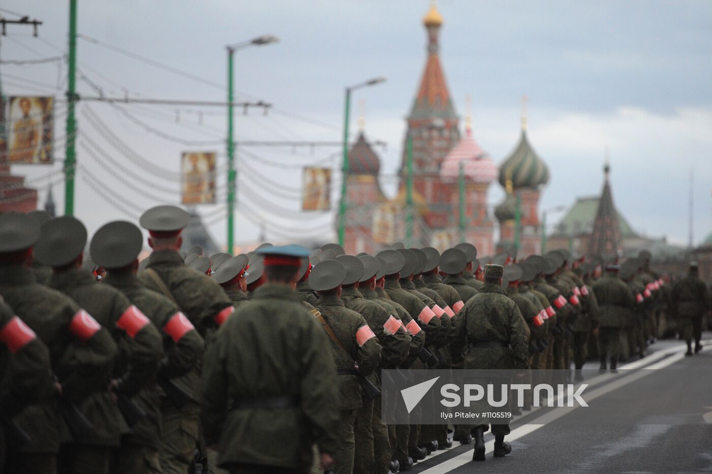 Victory Parade rehearsal on Red Square