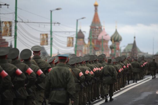 Victory Parade rehearsal on Red Square