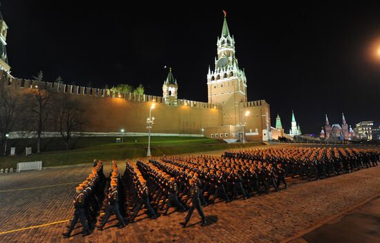 Victory Parade rehearsal on Red Square