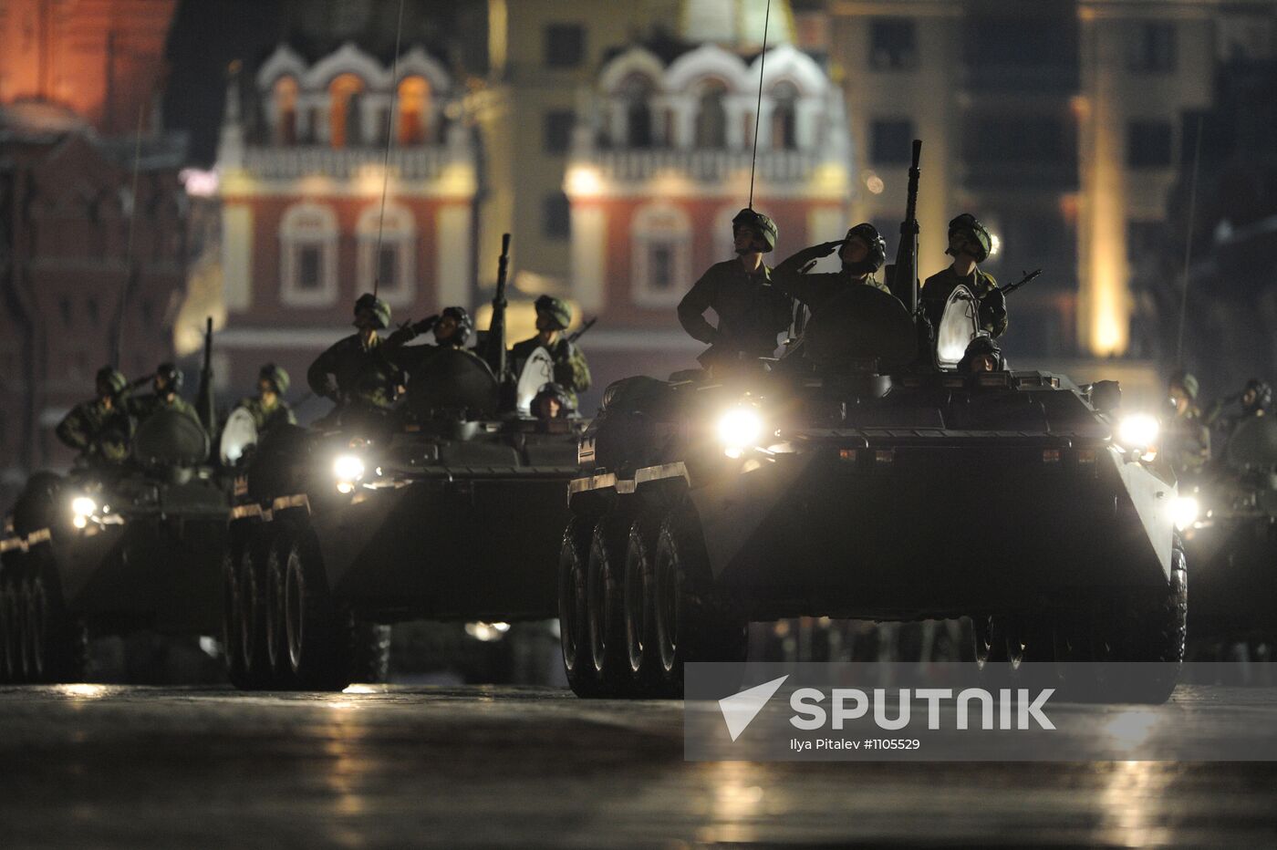 Victory Parade rehearsal on Red Square